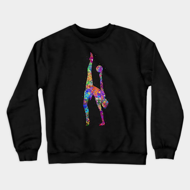 Rhythmic gymnastics ball watercolor Crewneck Sweatshirt by Yahya Art